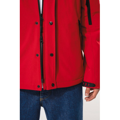 Men's hooded softshell lined parka